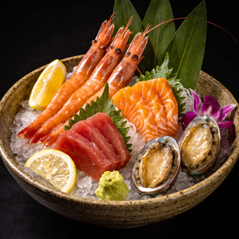 精致刺身拼盘图片