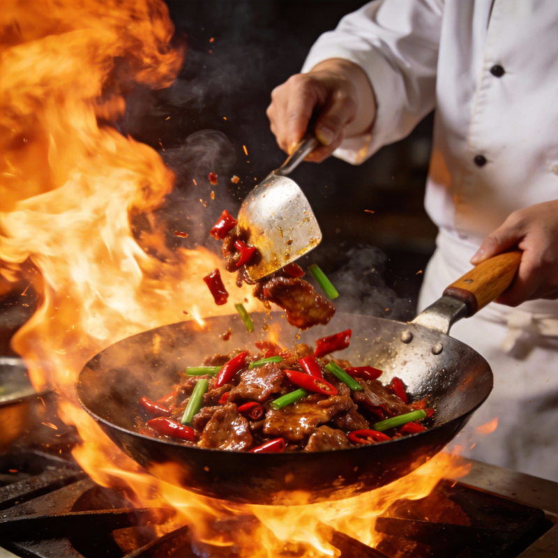 火焰炒牛肉图片