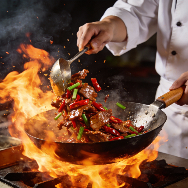 火焰炒牛肉图片