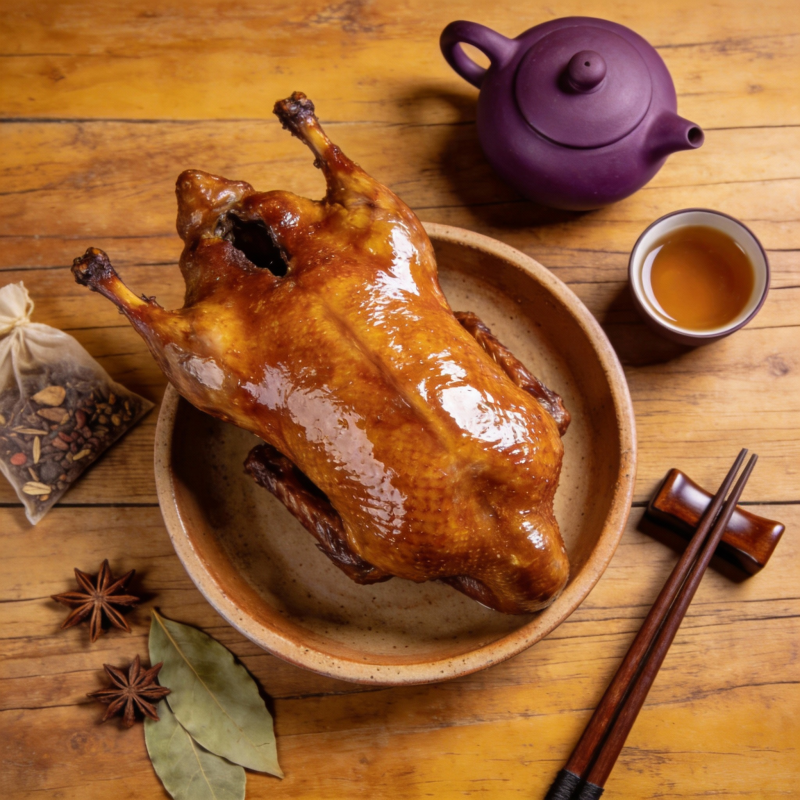 烤鸭配茶香图片