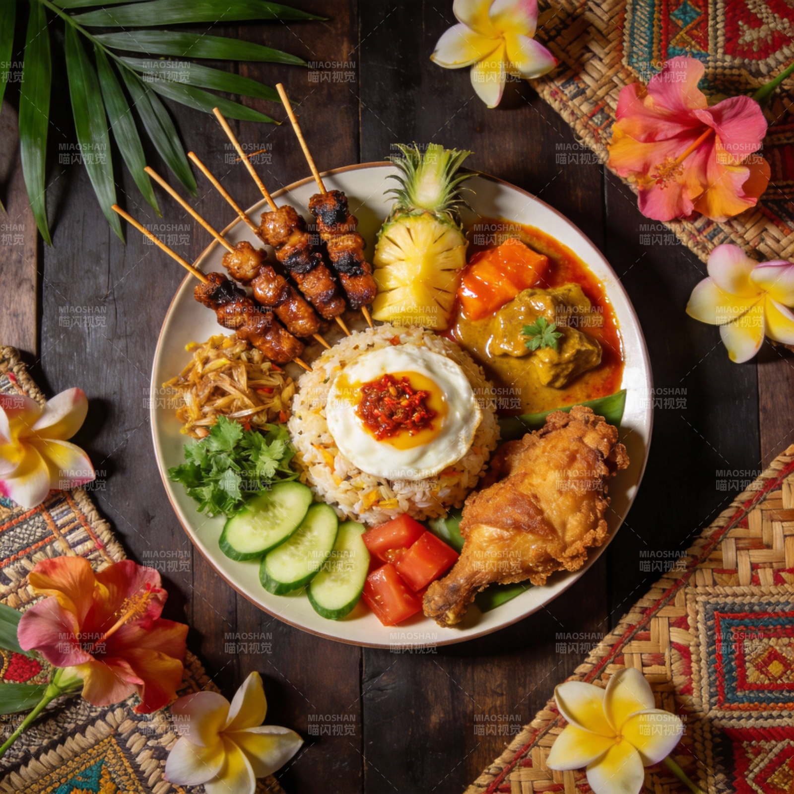 热带风情美食拼盘图片