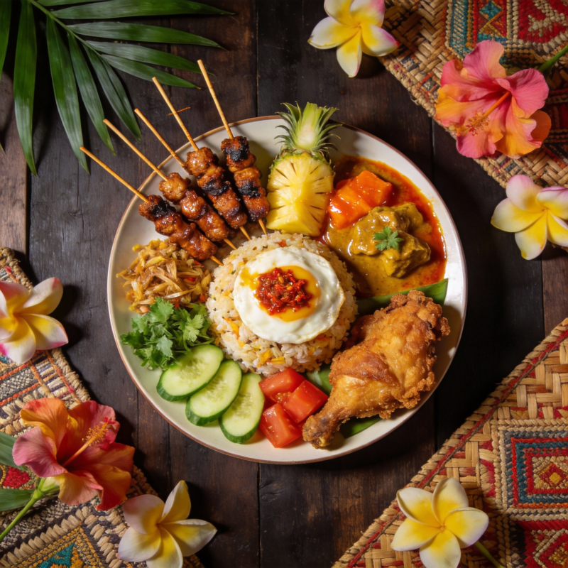 热带风情美食拼盘图片