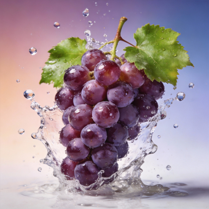 紫葡萄水花飞溅图片