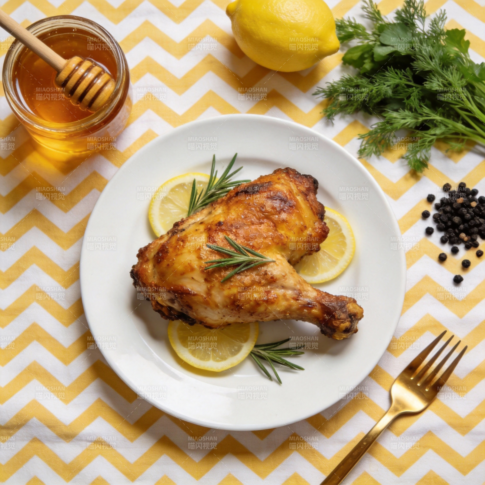 蜂蜜柠檬烤鸡腿图片