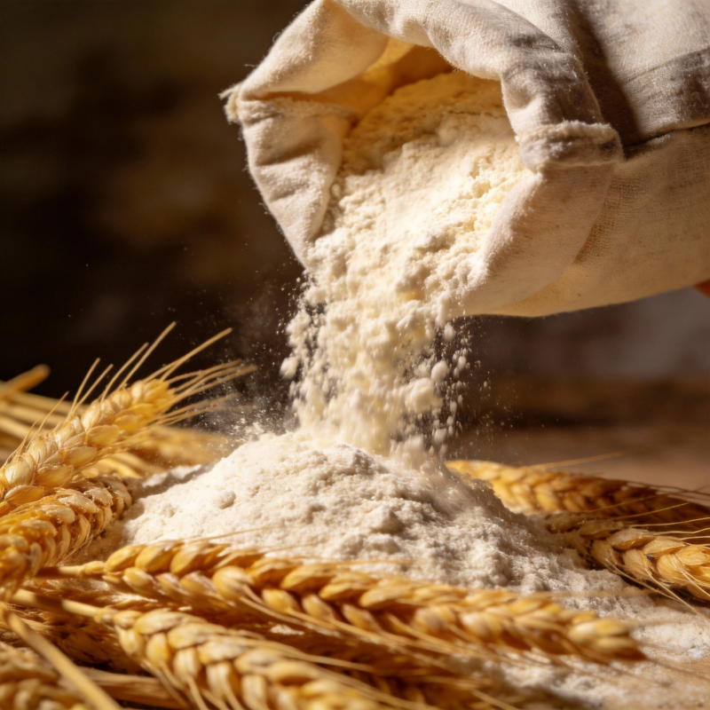 麦香四溢 面粉倾泻图片