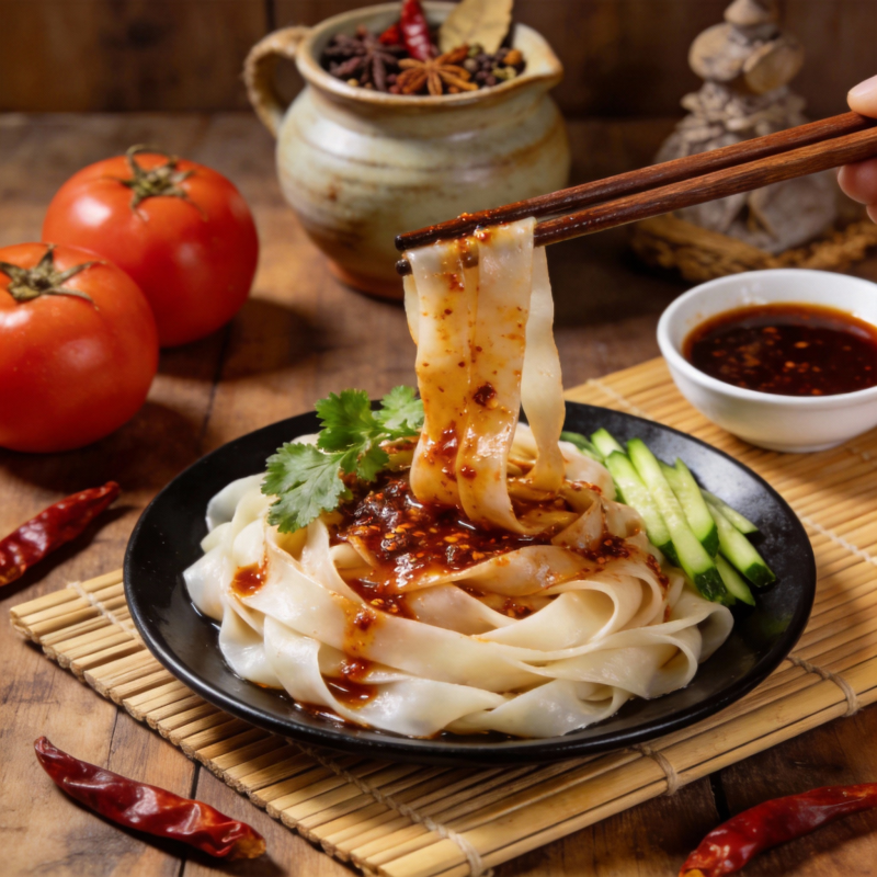 凉皮配辣酱图片