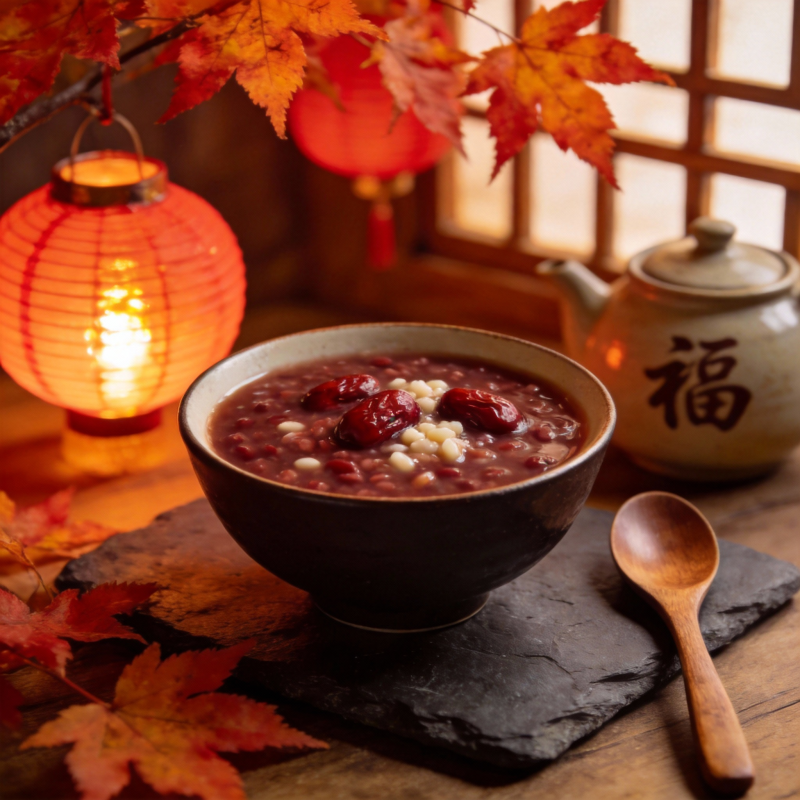 秋日暖粥 福满人间图片