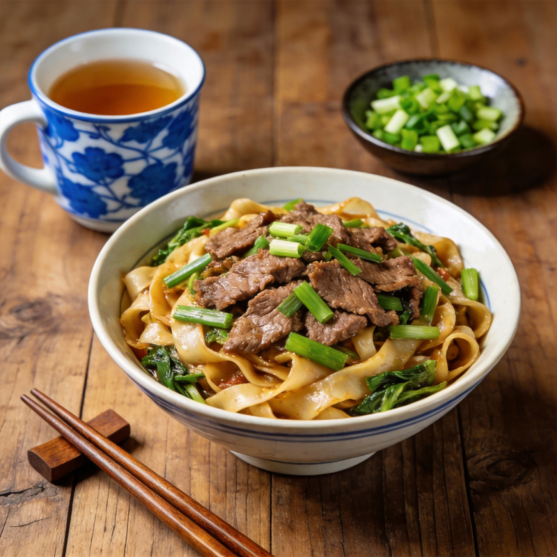 牛肉面配茶图片