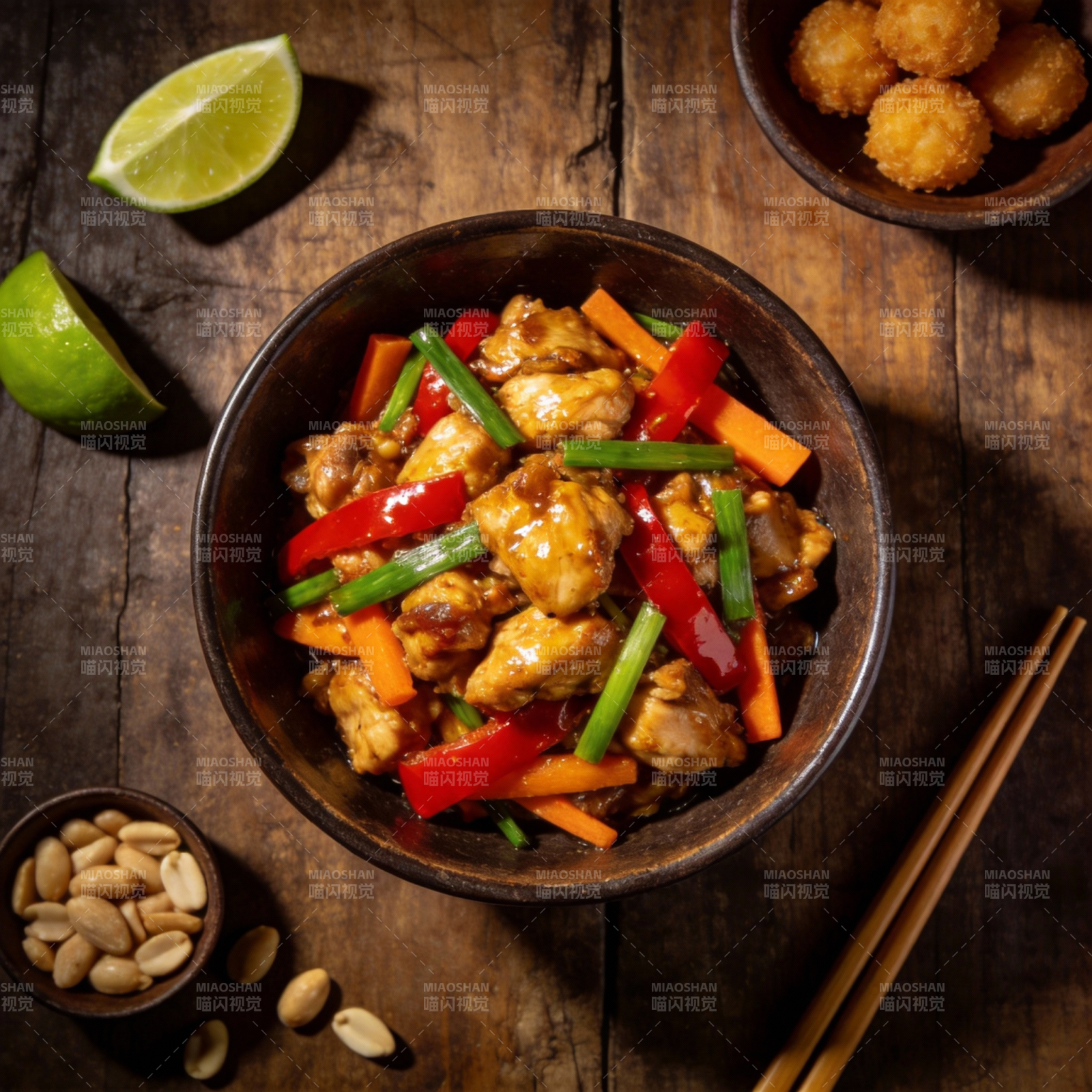 泰式鸡肉炒菜图片