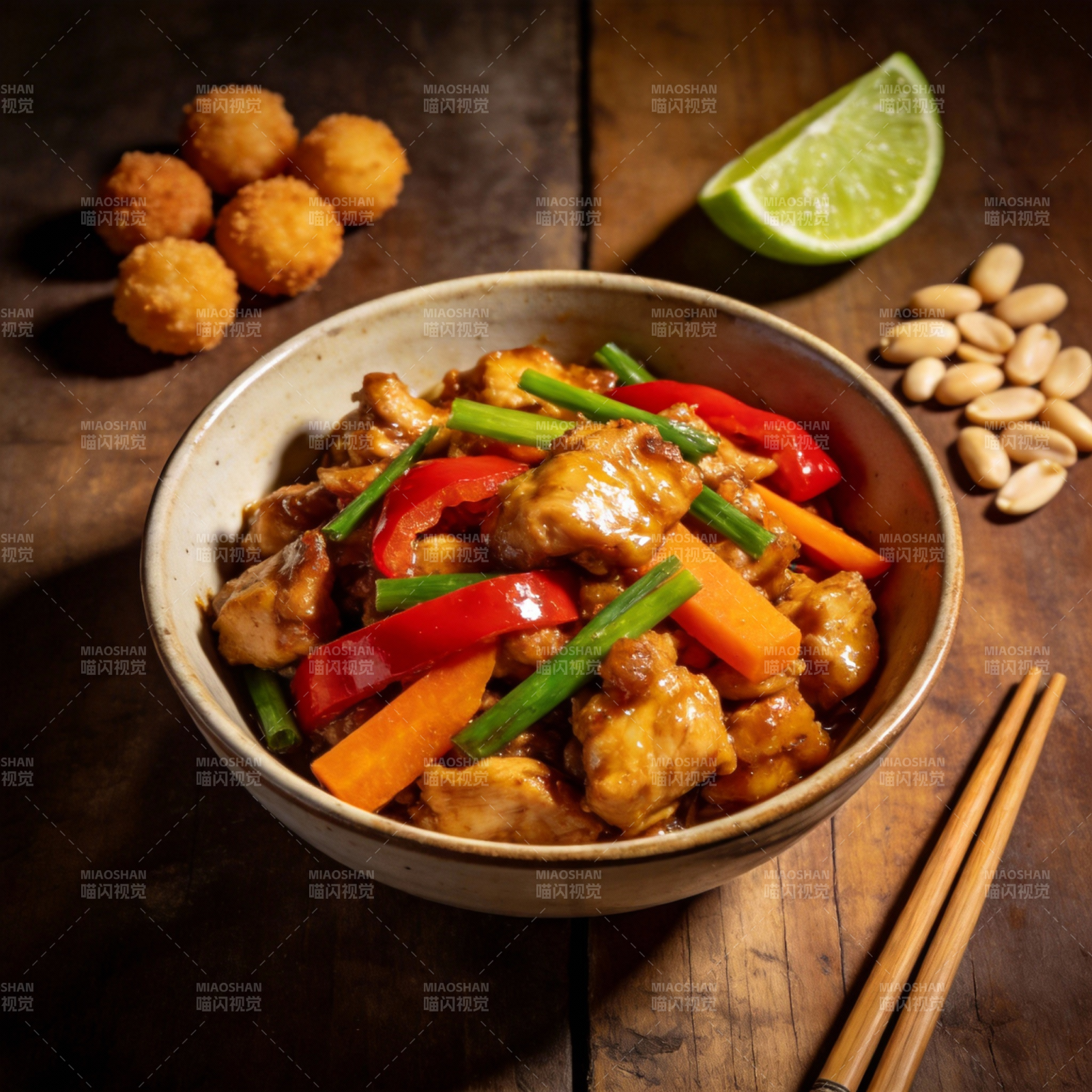 宫保鸡丁配花生图片