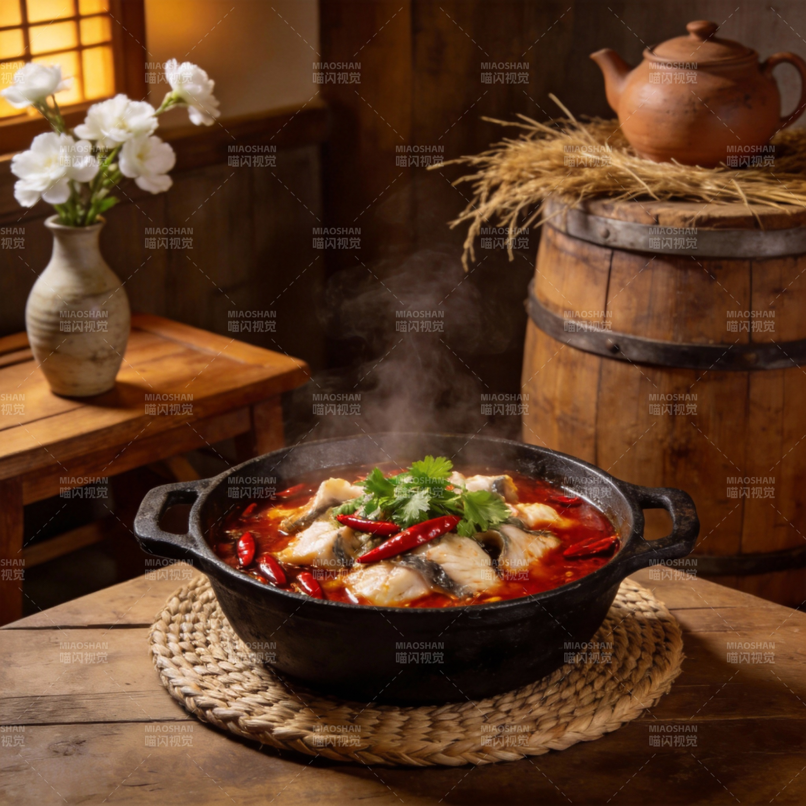 热辣鱼锅飘香图片