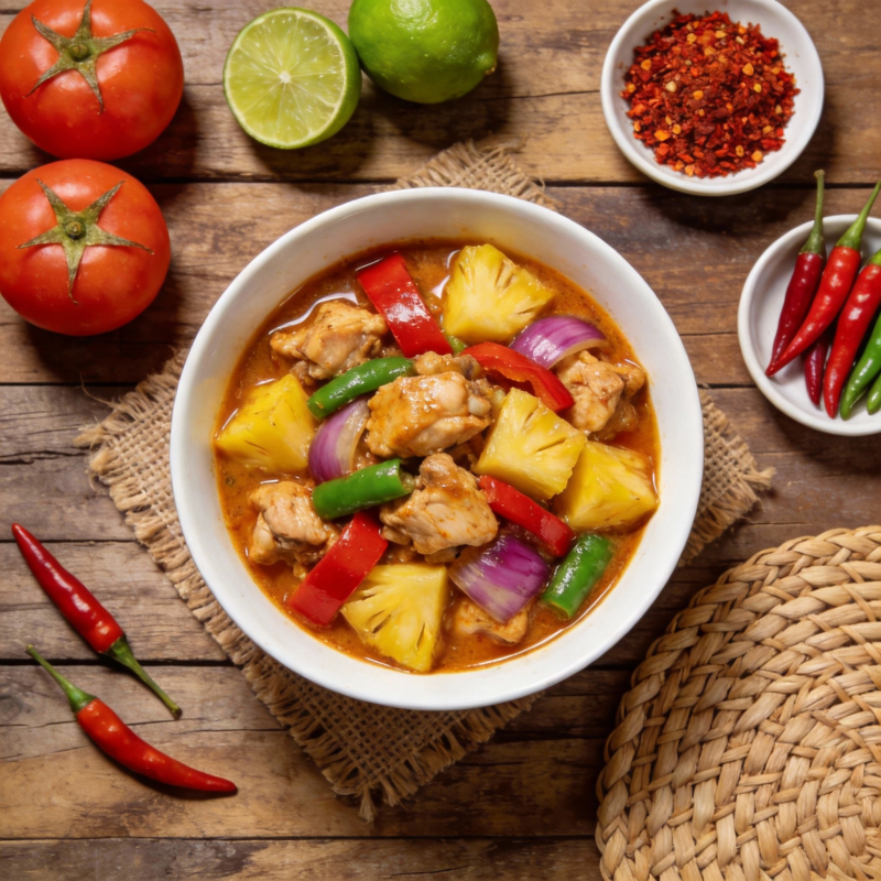 泰式菠萝鸡块图片