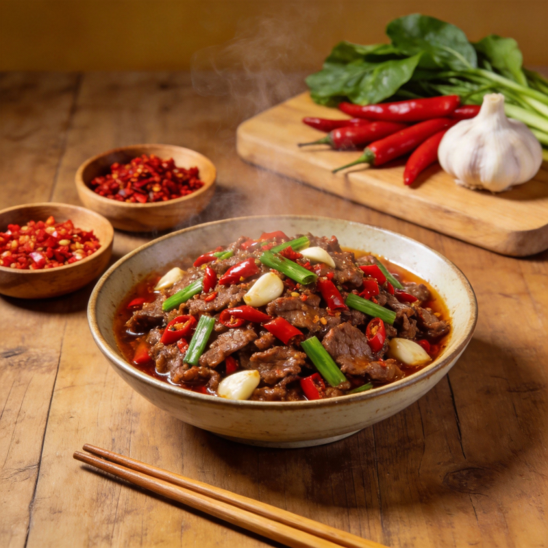 麻辣牛肉煲图片