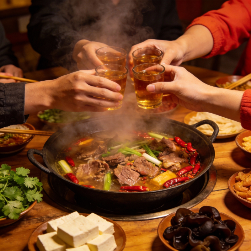 围炉共饮 热辣火锅图片