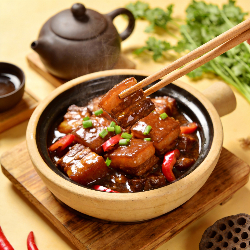 红烧肉配辣椒图片