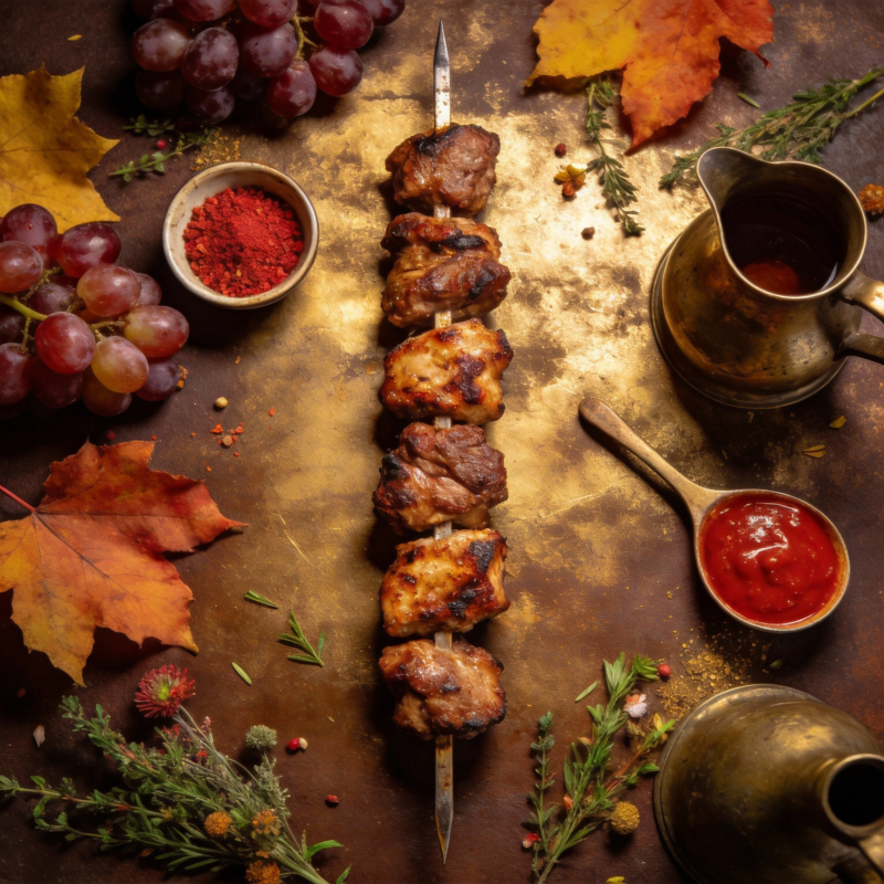 秋日烤肉盛宴图片