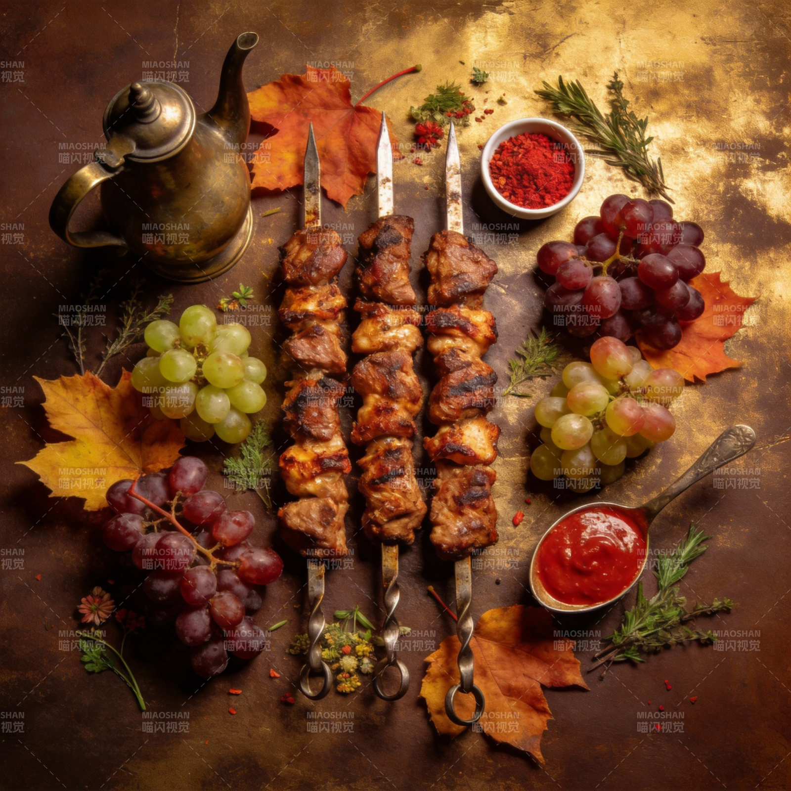 秋日烤肉盛宴图片