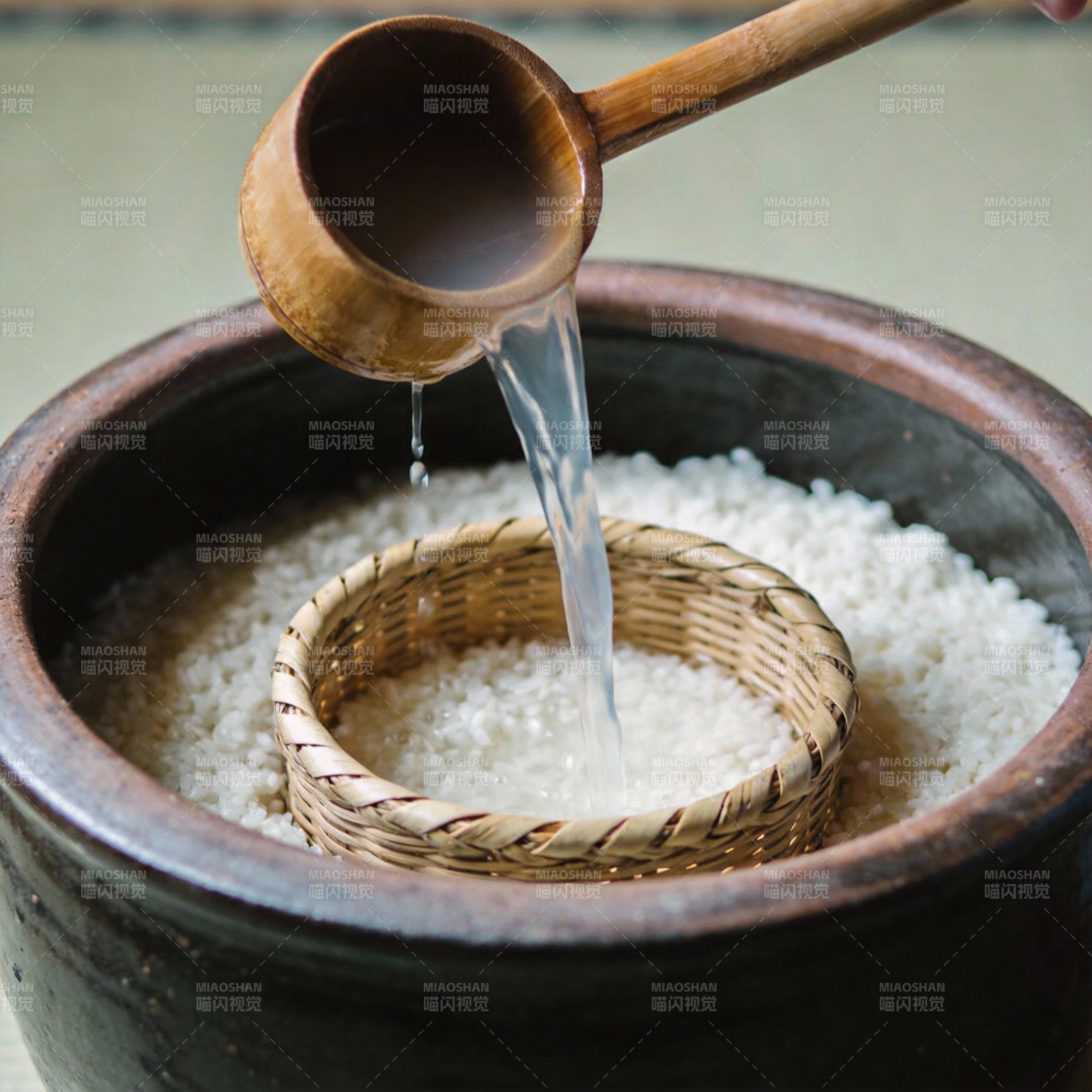 淘米水浇花图片