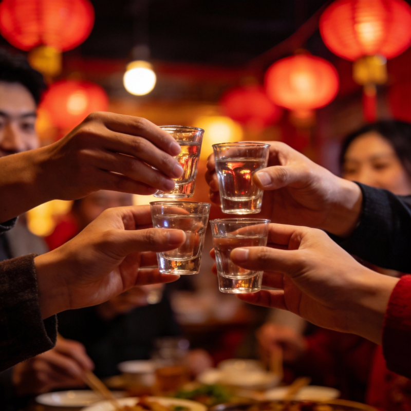 举杯共庆佳节图片