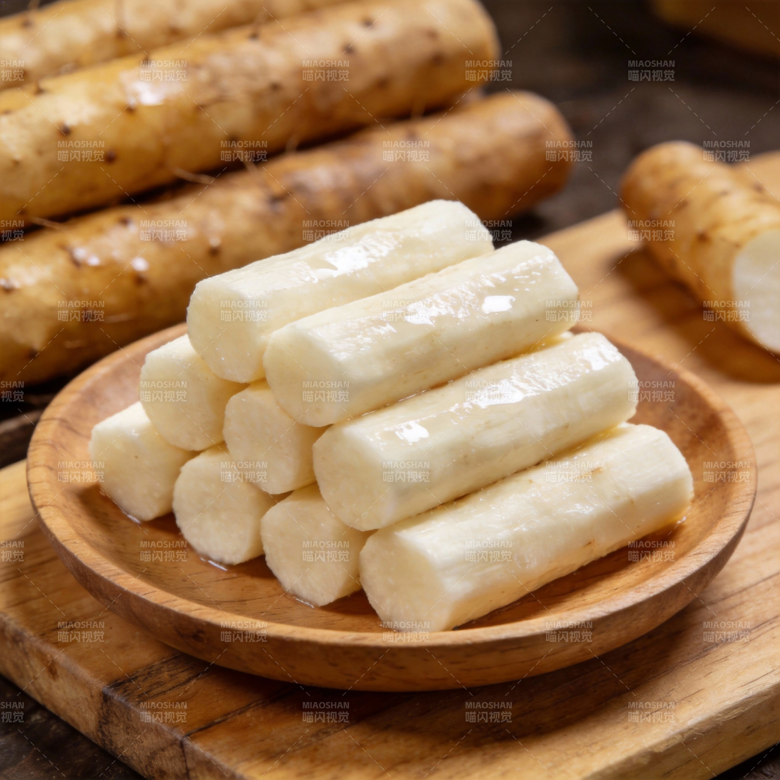 山药切段摆盘图片