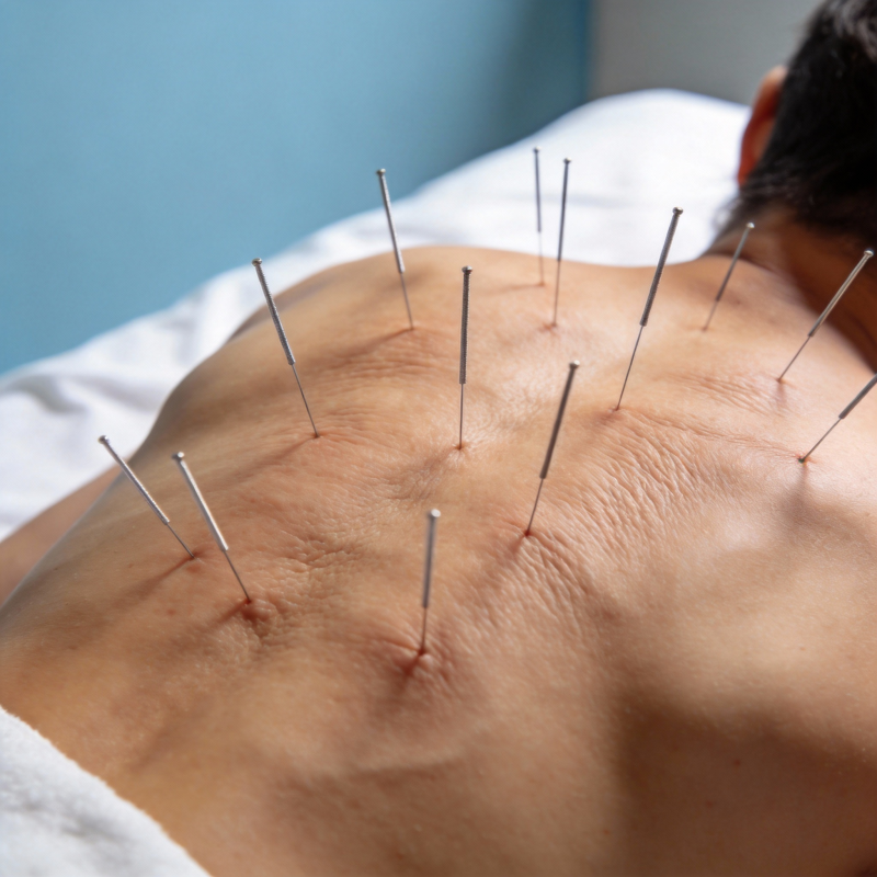 针灸治疗背部图片