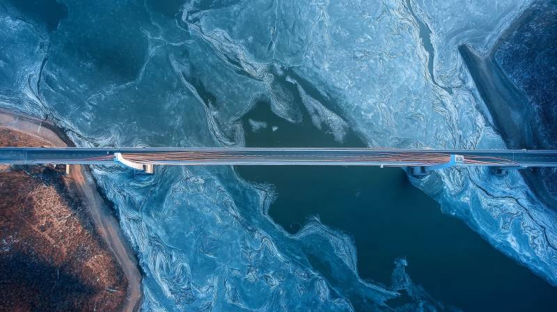 冰河上的桥图片