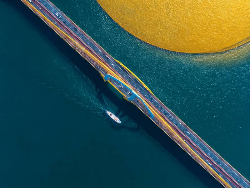 大桥航拍美景图片