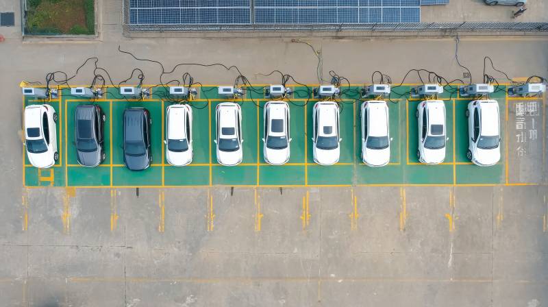 电动汽车充电站图片