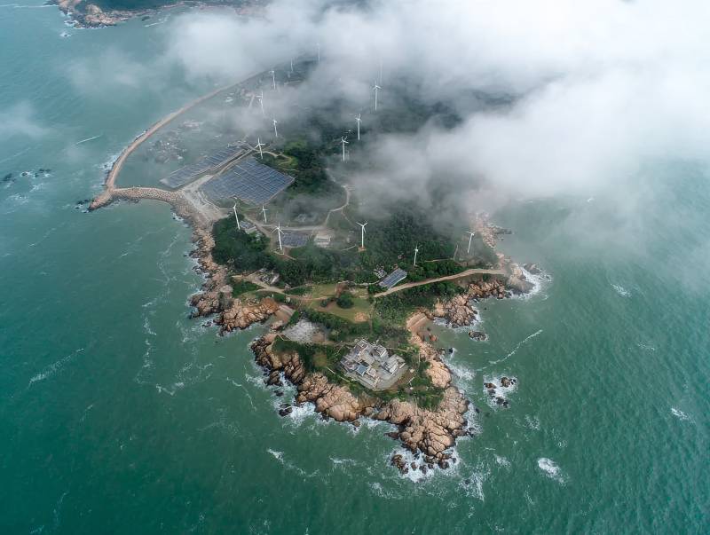 海岛风能风光图片