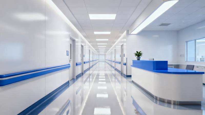 现代医院走廊图片