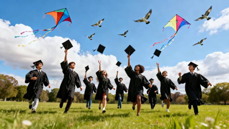 毕业季放飞梦想图片