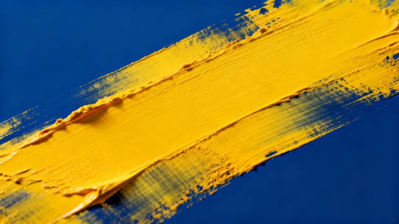 黄蓝交织的笔触图片