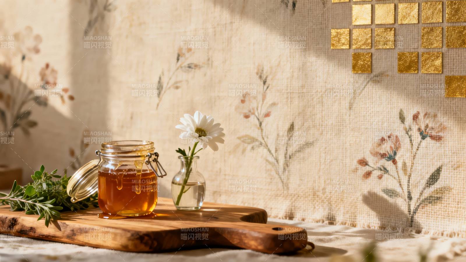 蜂蜜花香静谧时光图片