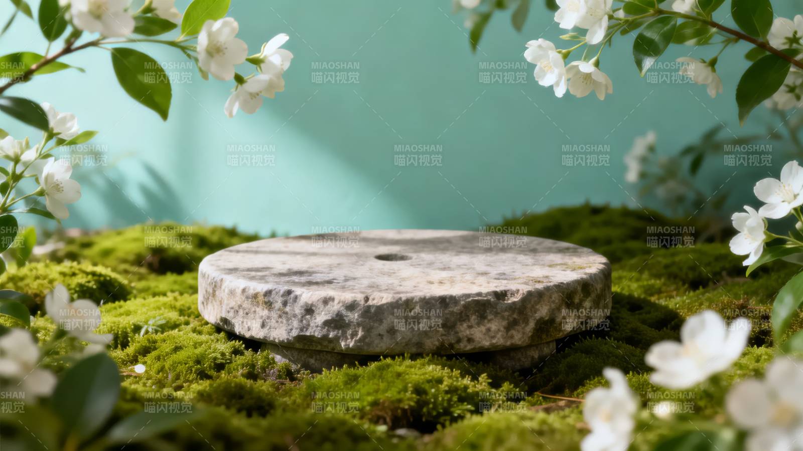 石台花影幽静图片