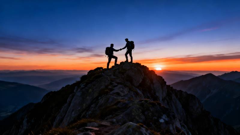 登顶共赏日出图片