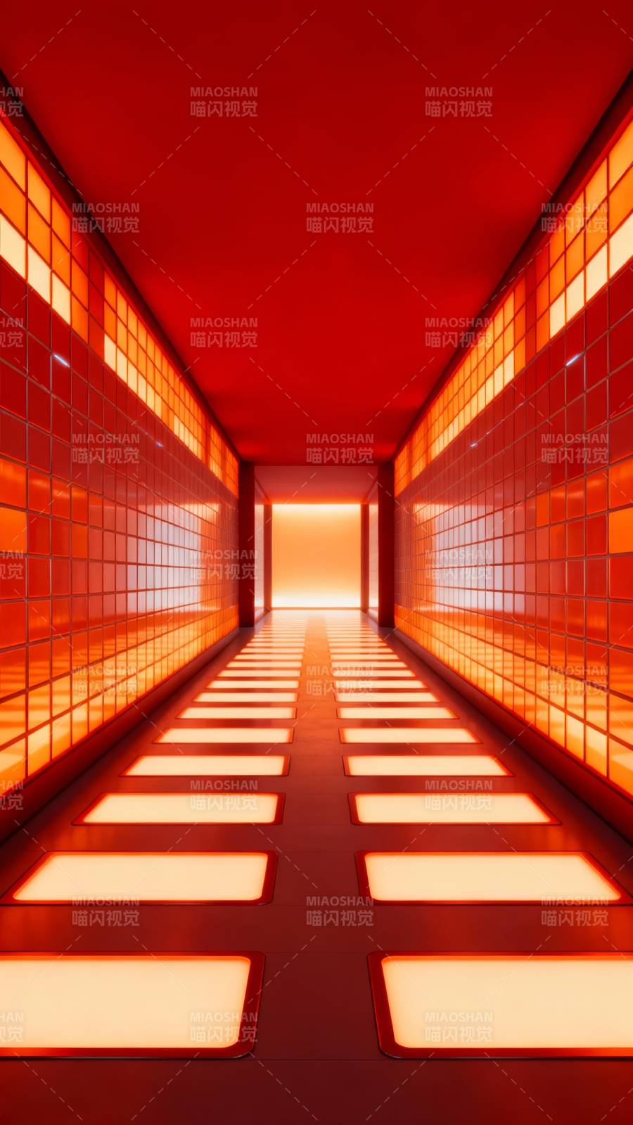 红色光廊图片