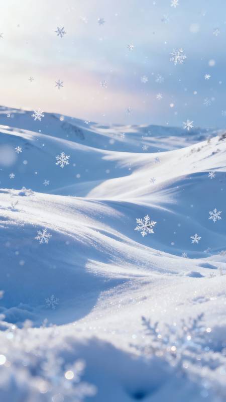 雪原飘雪图片