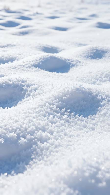 雪地足迹图片