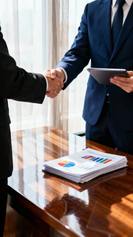 商务握手合作签约图片