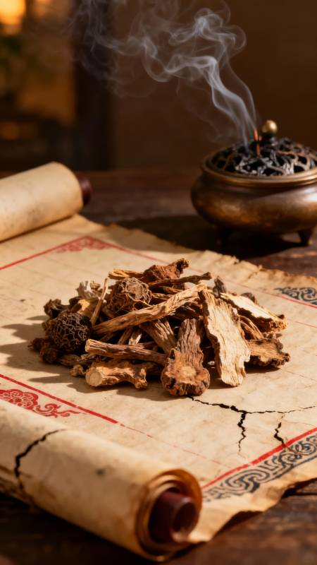 古卷香药图图片