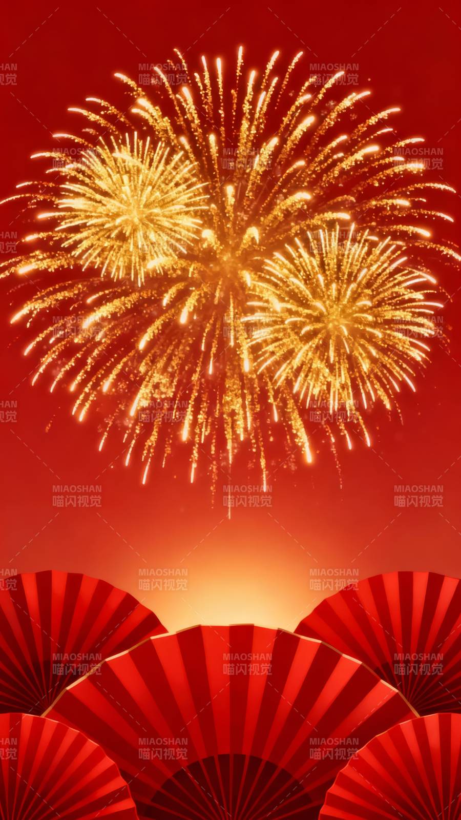 烟花绽放迎新春图片