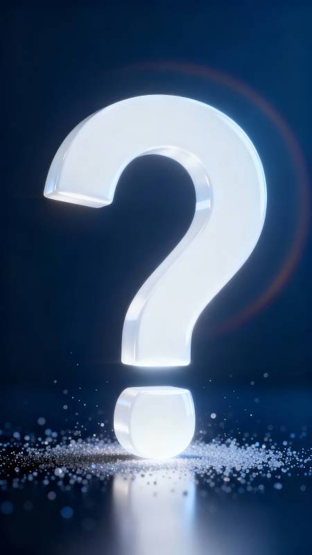 光芒中的问号图片