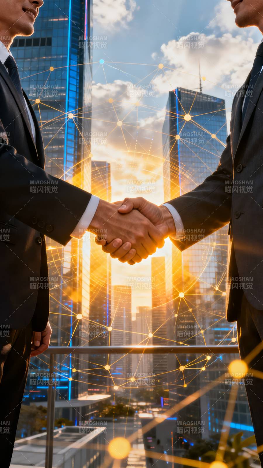 握手合作 共绘未来图片