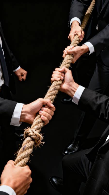 商界拔河对决图片