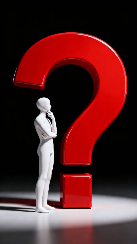 思考与疑问图片