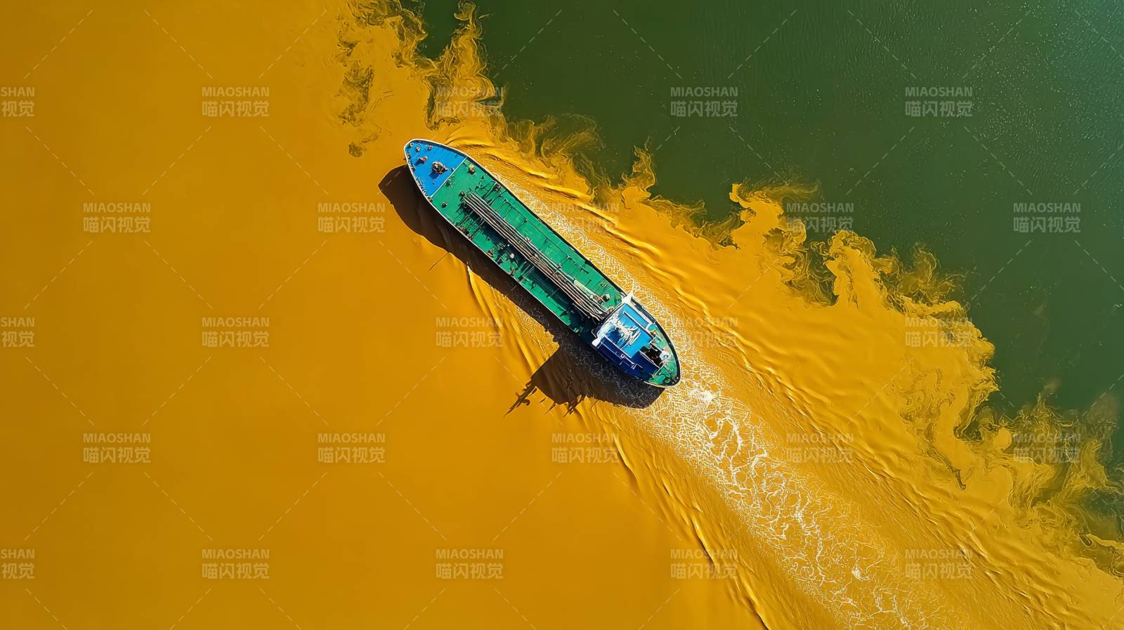 黄水绿船航迹图片