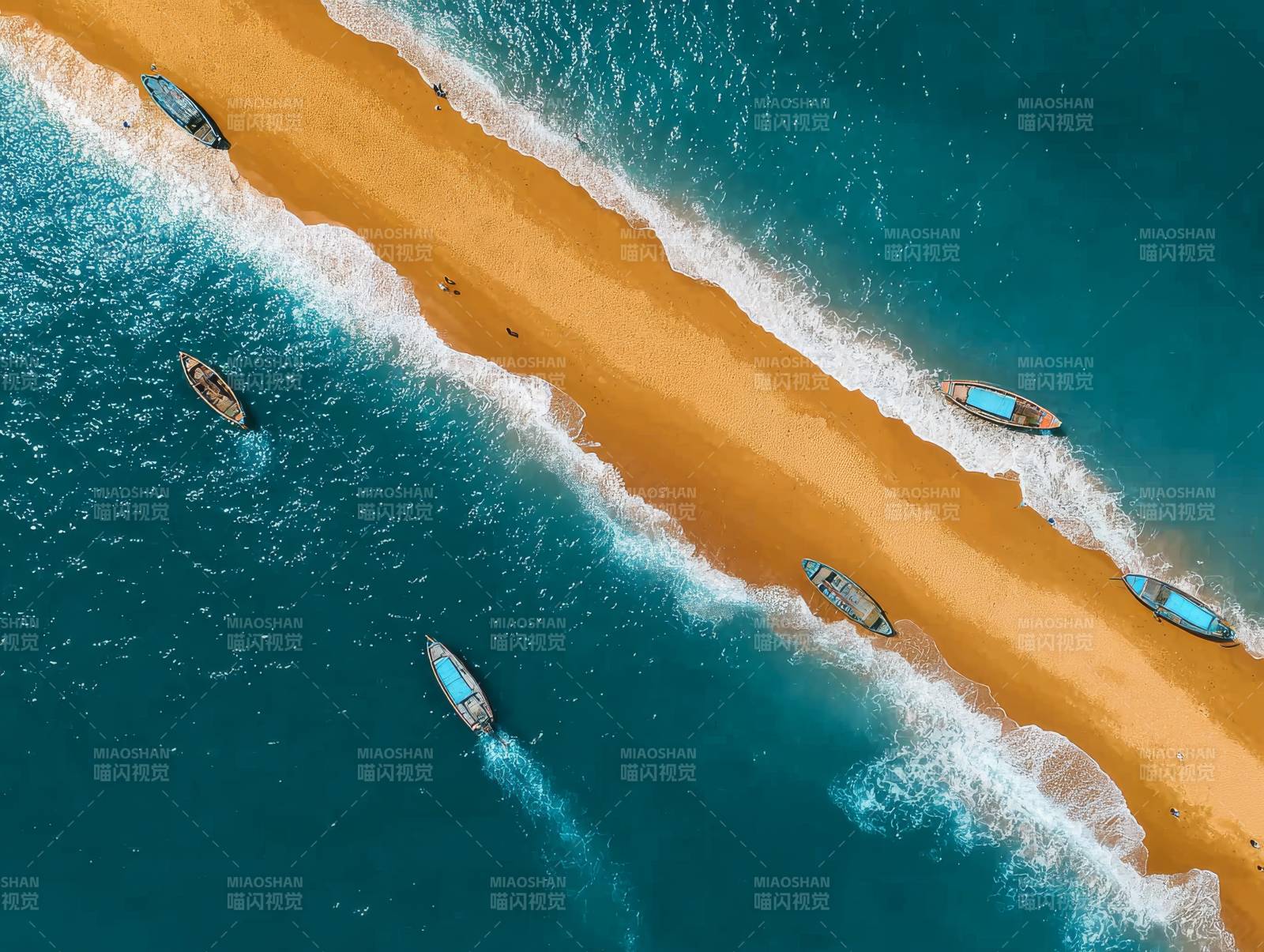 碧海金沙舟影图片