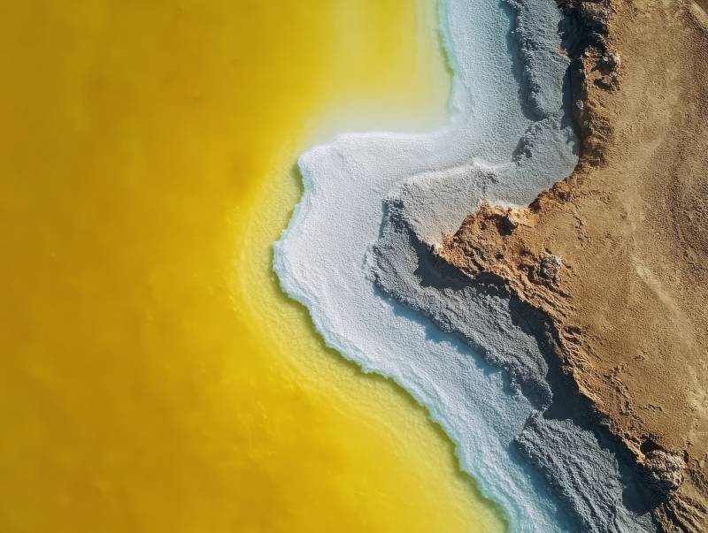 黄蓝交界奇景图片