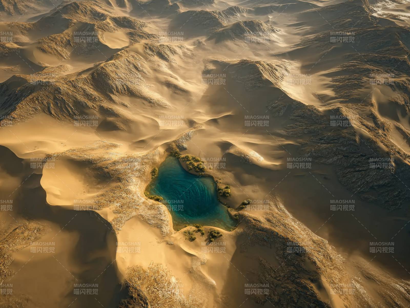 沙漠绿洲奇景图片