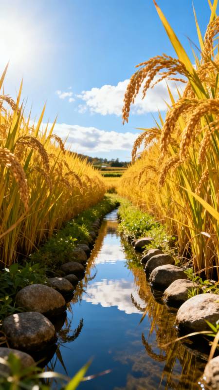 金稻映水道图片